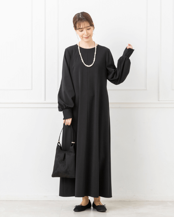 ブラック ※色・サイズ選択可】刺繍入り付け襟 お袖付き マルチ