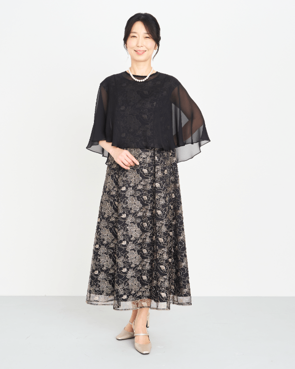 モデル身長：162cm　ヒール高：8cm　着用サイズ：9号　合わせているトップス：6410270-00