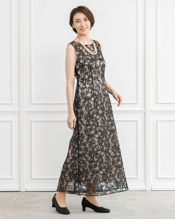 モデル身長：165cm　ヒール高：5cm　着用サイズ：9号