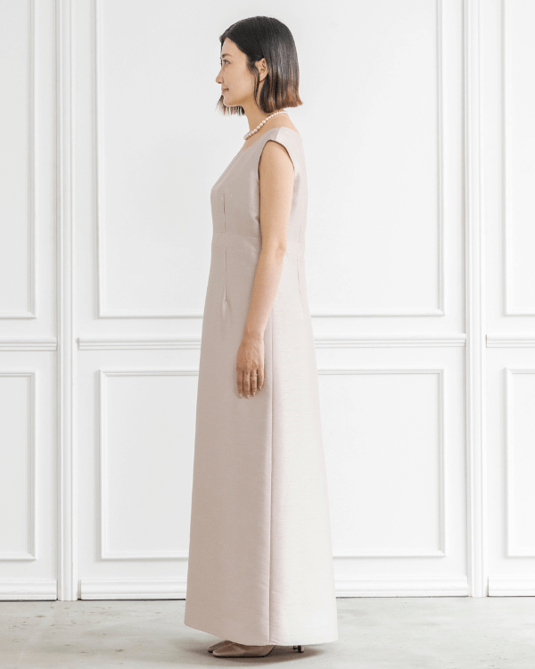 ピンクベージュ】シャンブレーシャンタン ストレートライン