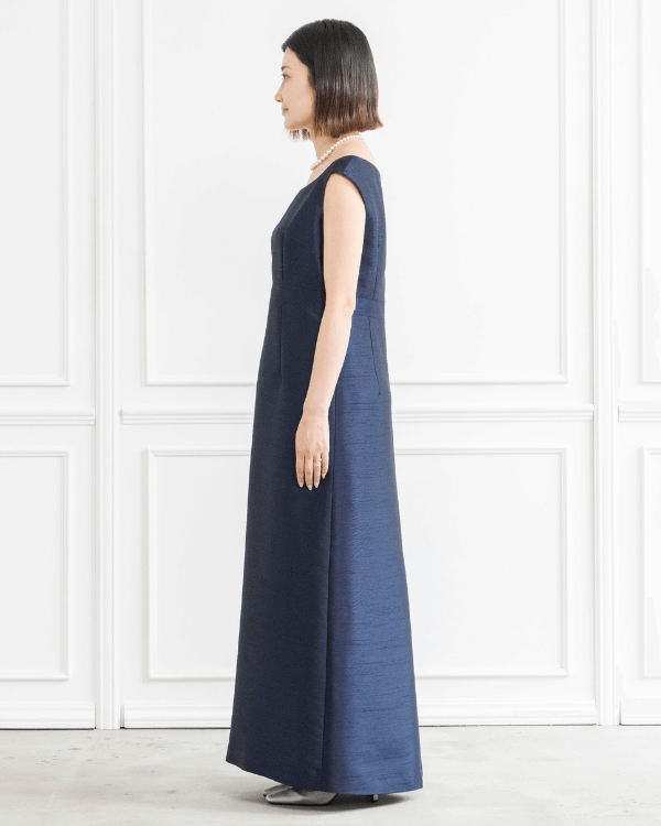 ネイビー 17号】シャンブレーシャンタン ストレートライン ロング