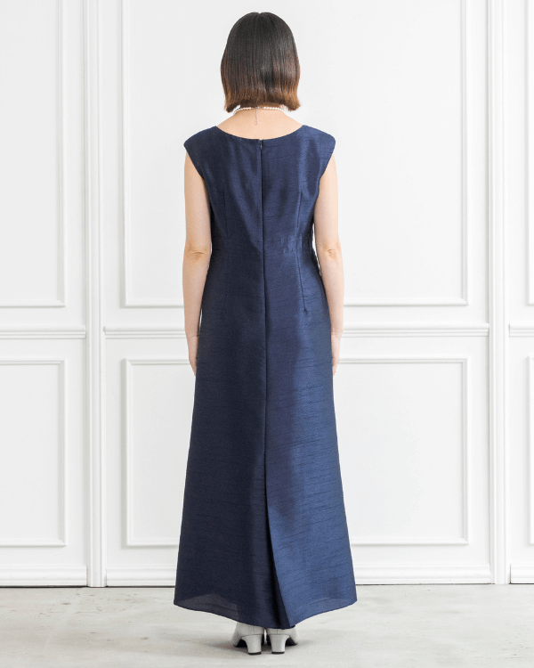 着丈短め】【ネイビー 7号】シャンブレーシャンタン ストレートライン