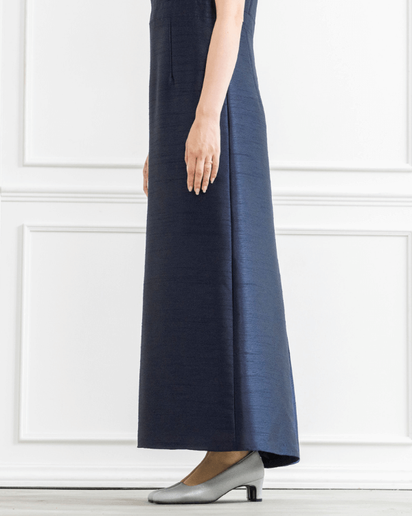 着丈短め】【ネイビー 7号】シャンブレーシャンタン ストレートライン