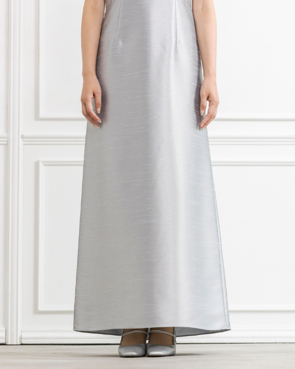 東京ソワール高級シャンタン生地ロングワンピース　ドレス 東京ソワール ロング ワンピース ドレス 結婚式 パーティ