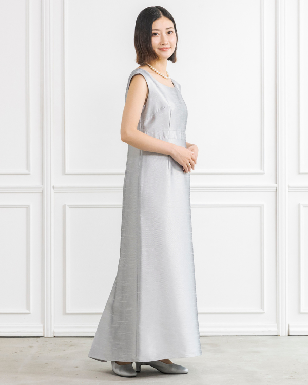 着丈短め】【シルバー 9号】シャンブレーシャンタン ストレートライン