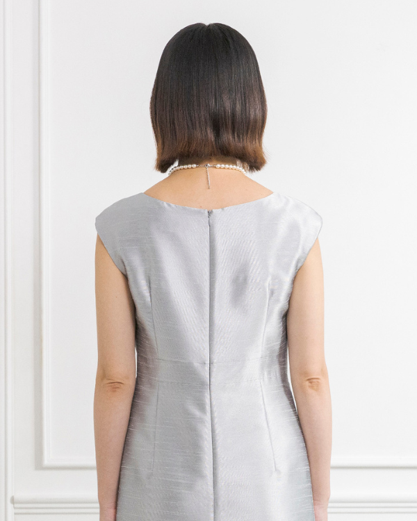 着丈短め】【シルバー 9号】シャンブレーシャンタン ストレートライン