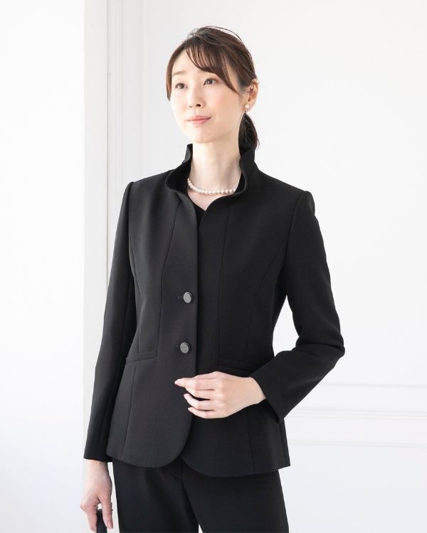 ブラック 7号】標準サイズ パンツスリーピース ブラックフォーマル3点 