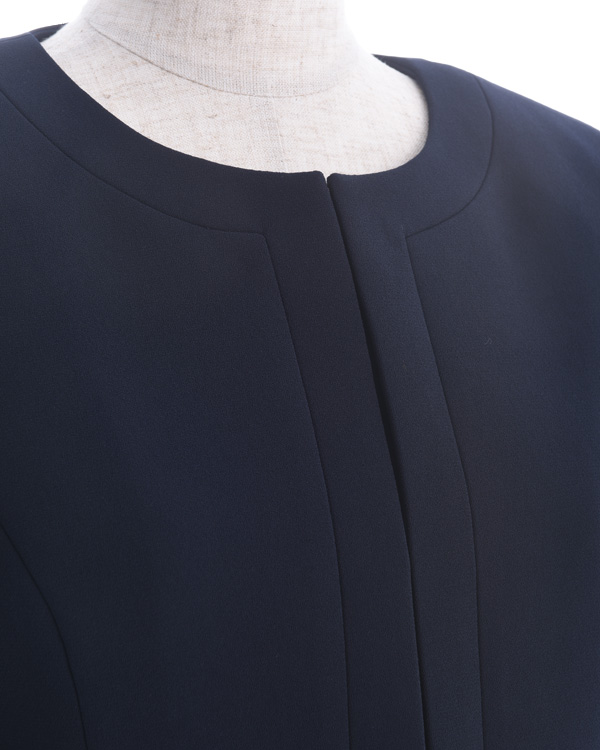 ネイビー 色 サイズ選択可能 ノ カラー お受験スーツ アンサンブル ジャケット ワンピース セットアップ 東京ソワールレンタルドレス