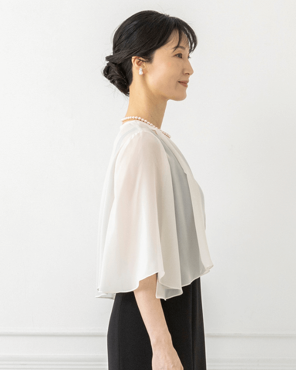 オフ 】シフォン スリット袖ボレロ ｜東京ソワールレンタルドレス