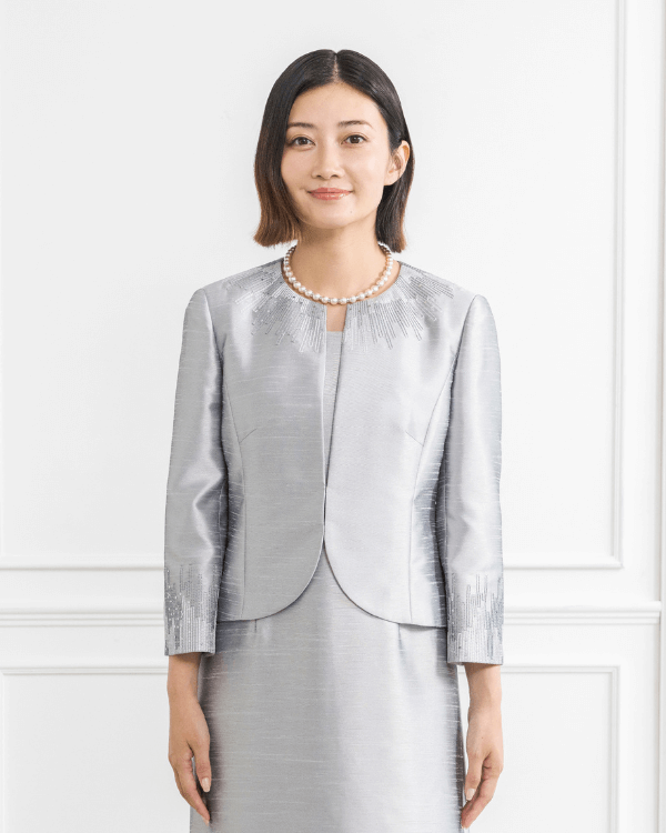 シルバー 13号】シャンブレーシャンタン スパンコール刺しゅう ノー