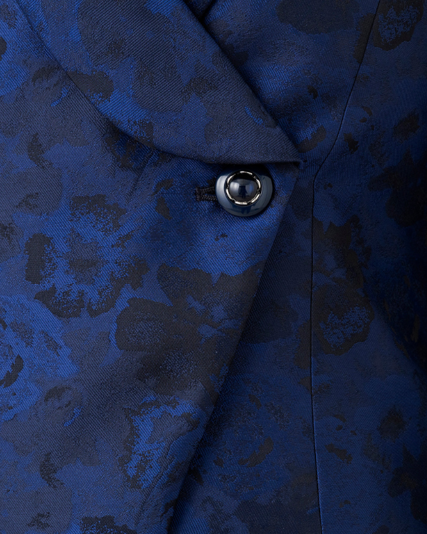 高級スーツ VELLA テーラードジャケット・花飾り・濃い青 84657 高級スーツ VELLA テーラードジャケット・花飾り・濃い青 84657