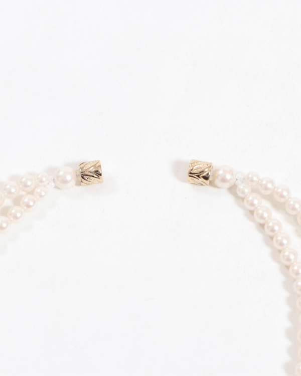 購入希望者200円引き14kgf クリスタルパール　ロンデル　ネックレス パール×ゴールドパール×ロンデル マグネット式 二連ネックレス｜東京